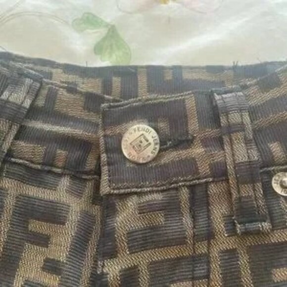 Authentic Fendi Zucca Printed Pants Trousers Jeans - Picture 2 of 8